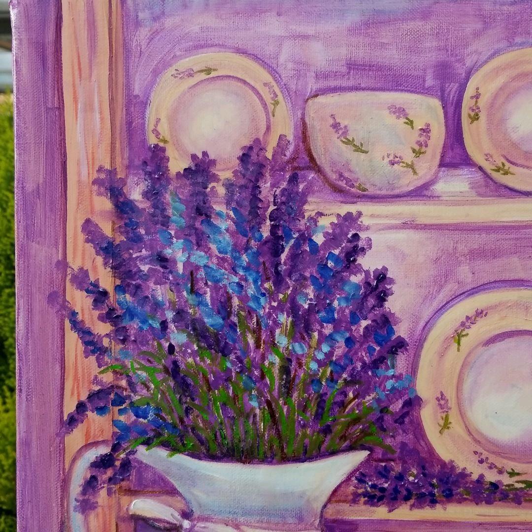 油絵　専用　いやしのラベンダーコーナー