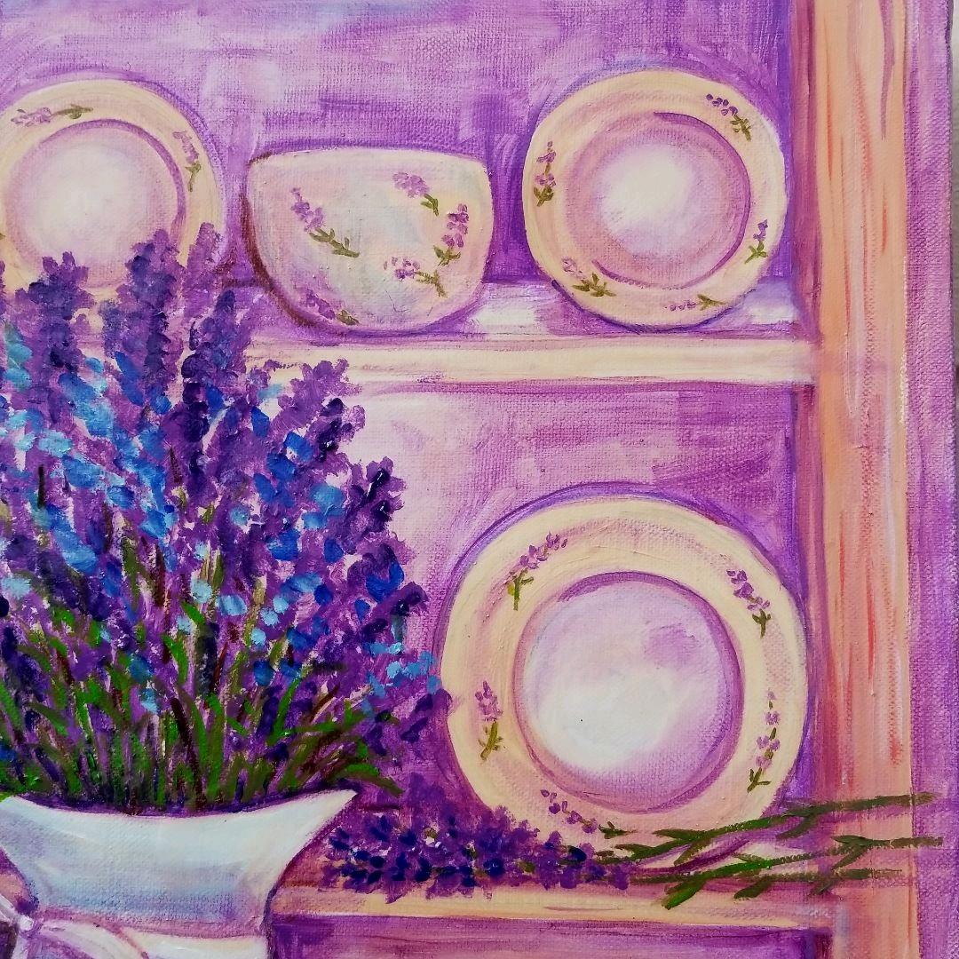 油絵　専用　いやしのラベンダーコーナー