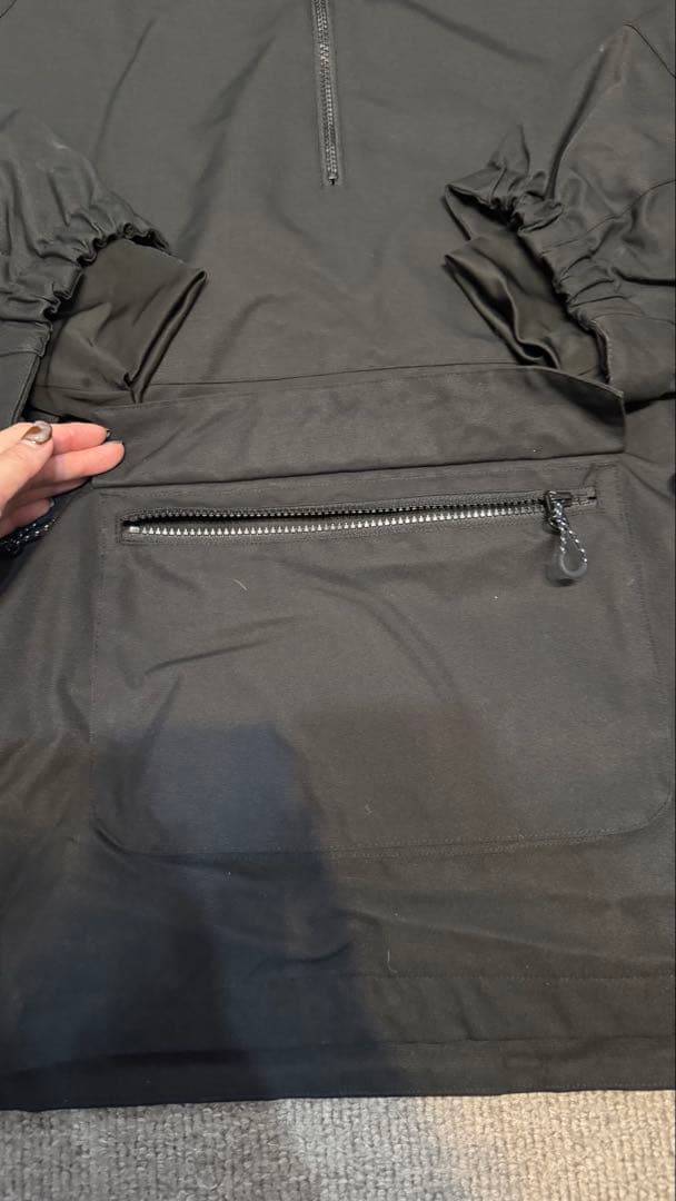 ユズMAHF ハーフジップジャケット 黒　メンズ ユニセックス