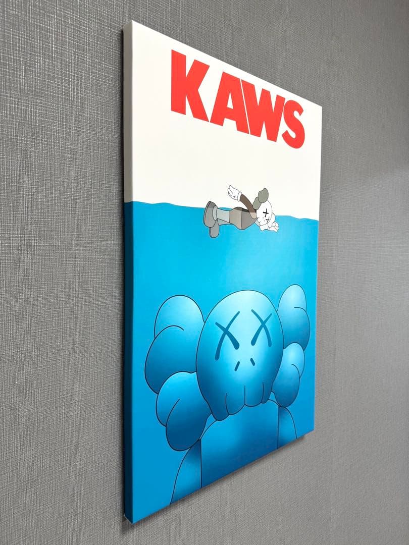 No.302木枠付きキャンバスアート　アートパネル　KAWS ジョーズ