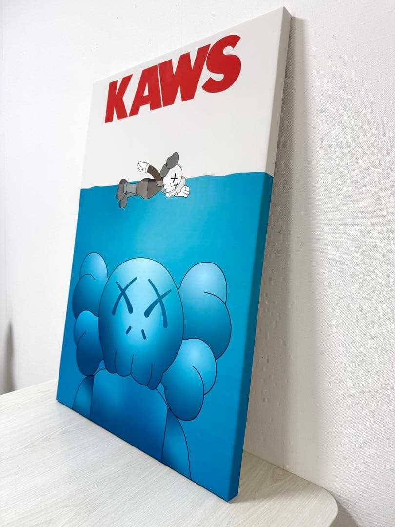 No.302木枠付きキャンバスアート　アートパネル　KAWS ジョーズ