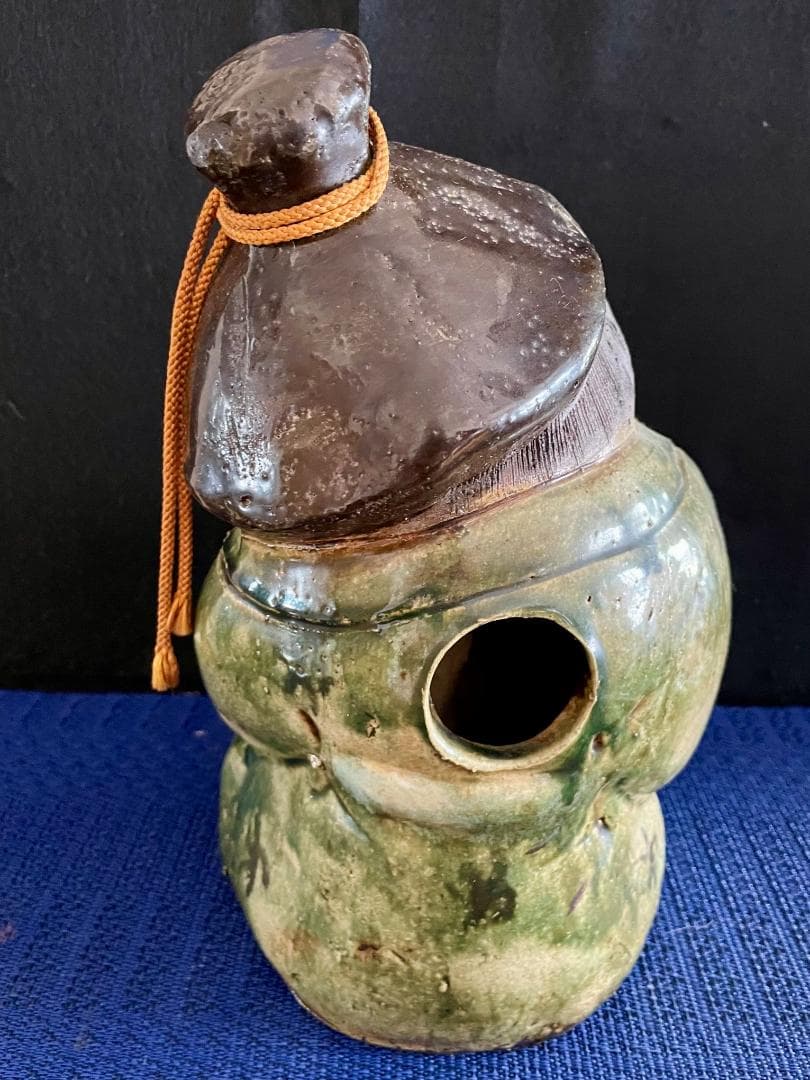 【信楽焼狸】陶器、置物 縁起物 招福開運 H28 中古