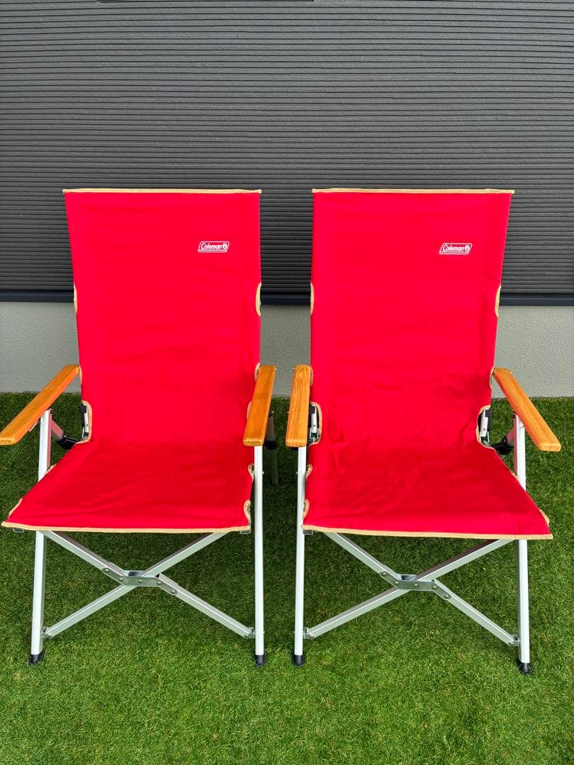 コールマン　レイチェア　レッド２脚セット　FUTURE FOX座面カバーセット