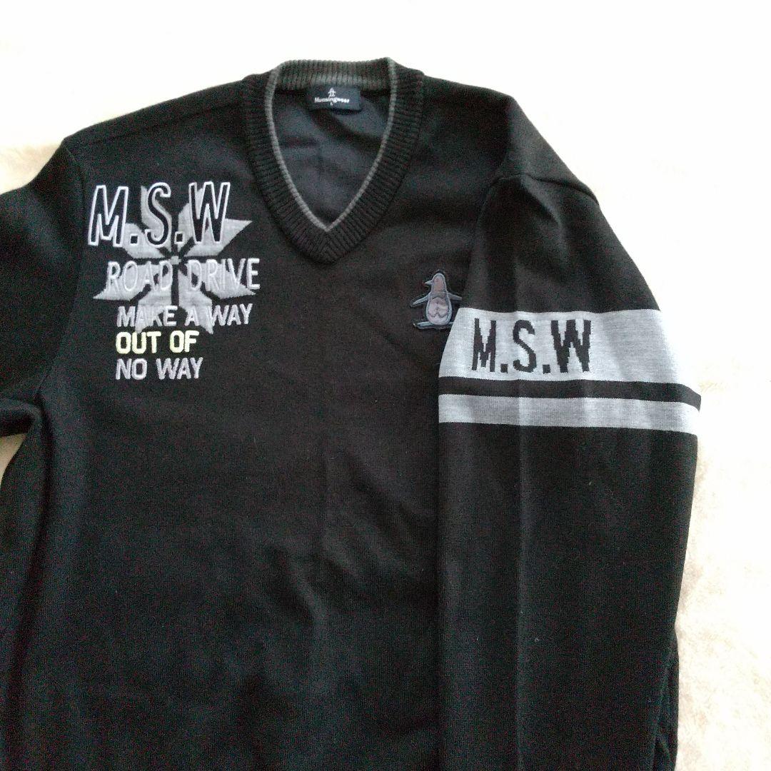 【マンシングウェア】 セーター トレーナー ゴルフウェア 刺繍ロゴ 裏地