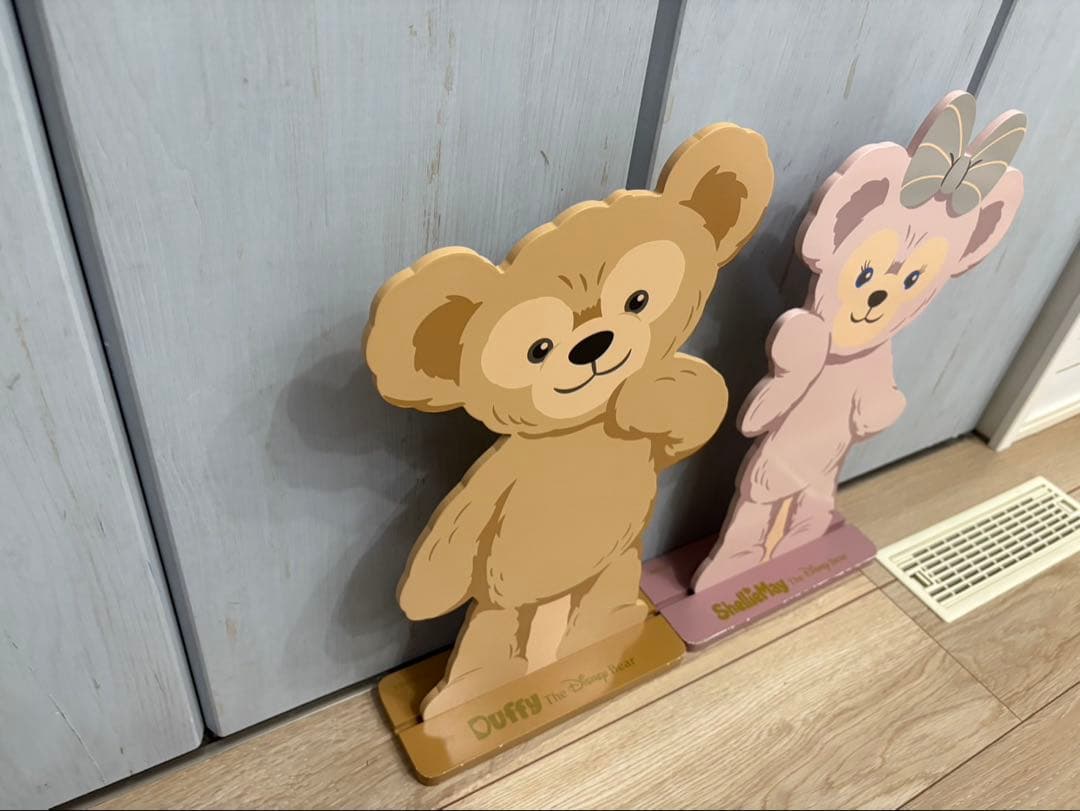 ディズニー30周年 ダッフィー＆シェリーメイ 木製ウッドボード 刻印有