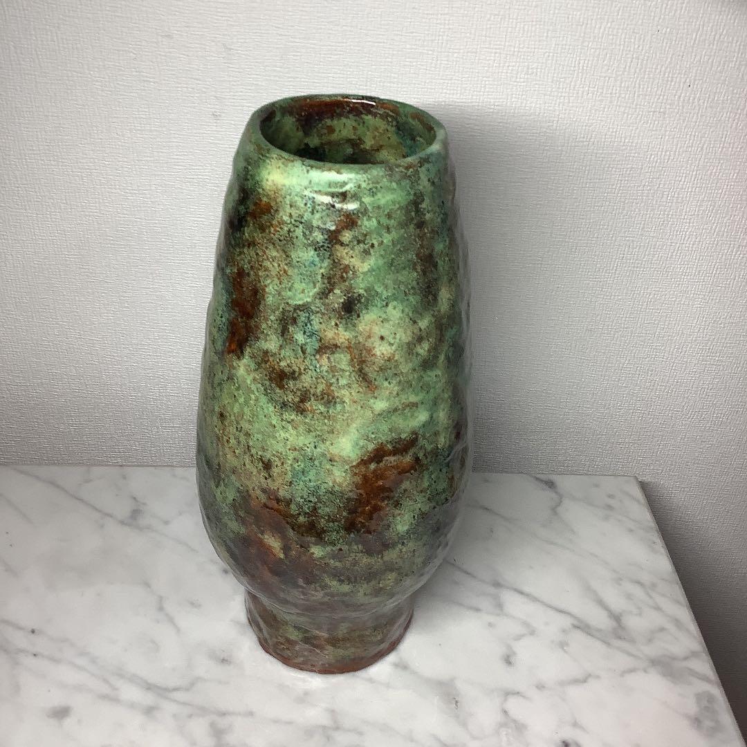 「お値下げ」大樋焼　中村長阿弥作　花入