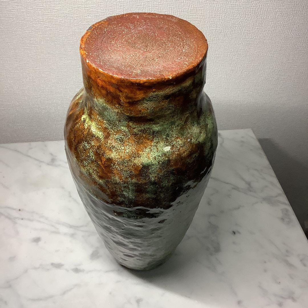 「お値下げ」大樋焼　中村長阿弥作　花入