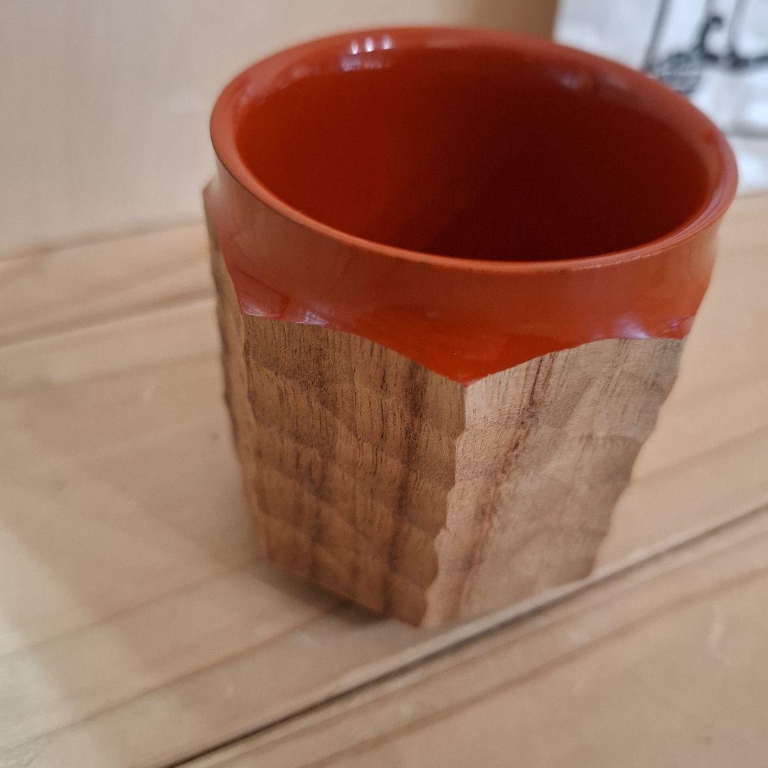 ジンカップ　赤漆 Urushi KIKISA Jincup M 袋付き①