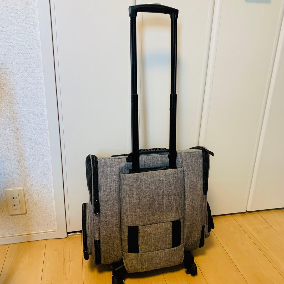 AIRBUGGY キャリーバッグ グレー　キャスター付き　かご　クレート　カート