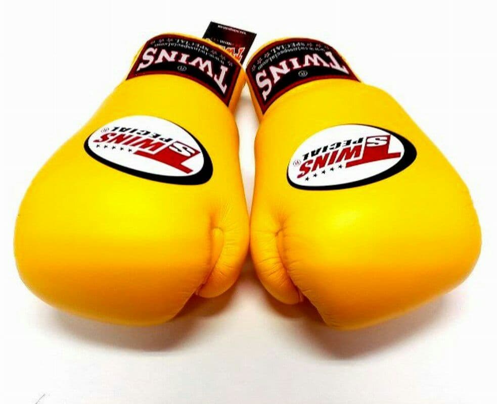 新品 正規 TWINS 本格ボクシンググローブ 本革製 サイズ選択 黄 ツインズ