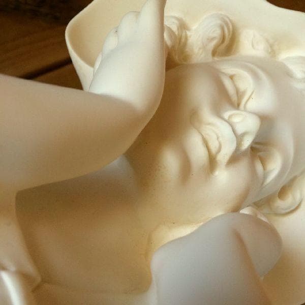 イタリアン ヴィンテージ*ジュゼッペ・ベッシ*少女の胸像*伊製 石膏オブジェ