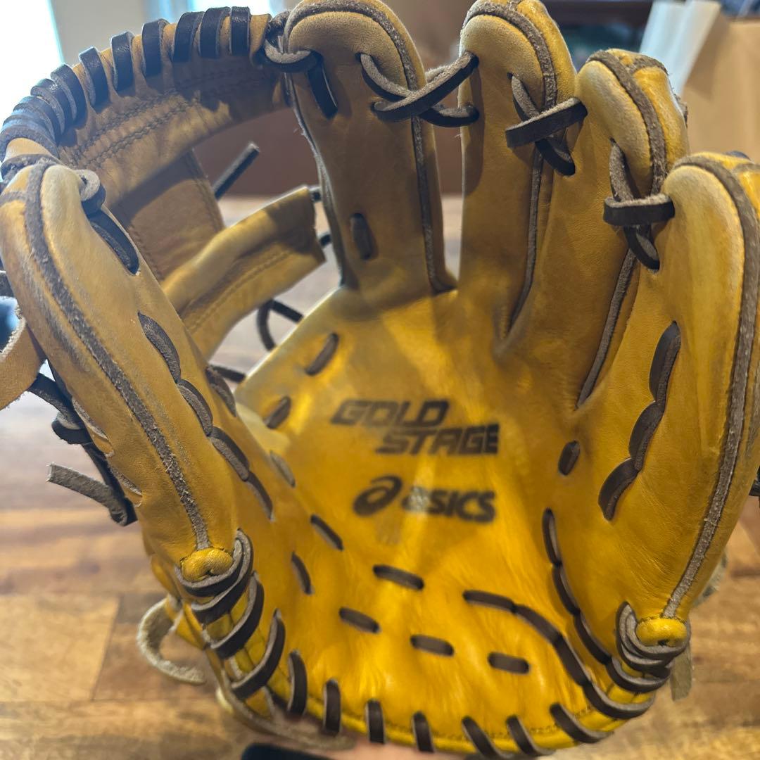 asics GOLD STAGE 軟式グローブ イエロー