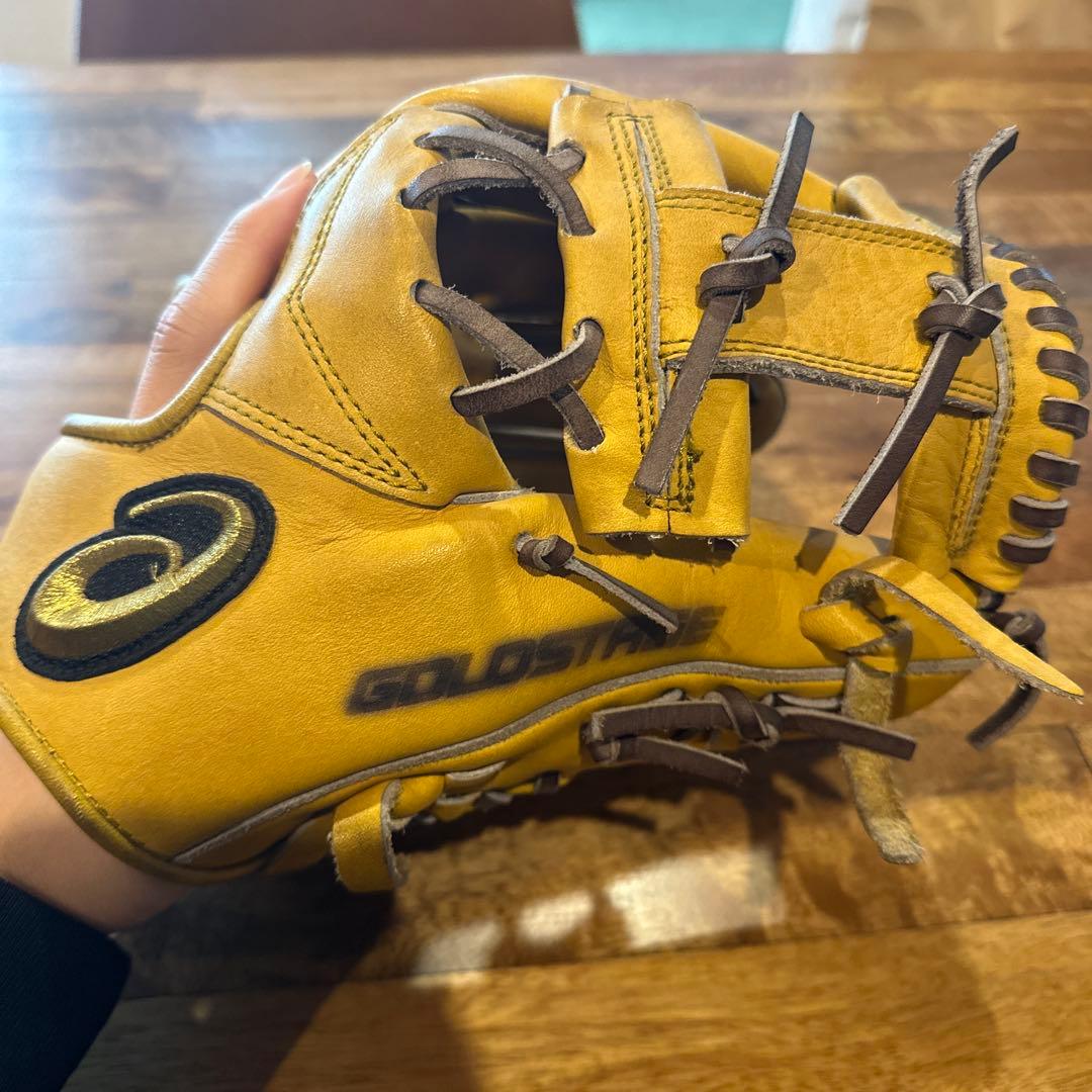 asics GOLD STAGE 軟式グローブ イエロー