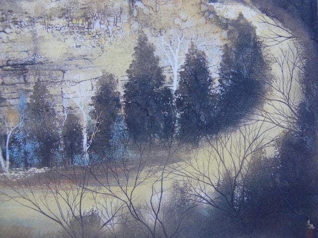 木村圭吾、【孤高の城塞】、新品高級額 額装付、日本画 希少画集画 状態良好