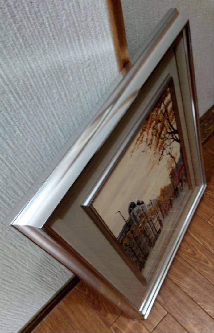 森下一夫 「ランブラス通り」真筆 油絵 絵画 油彩 スペイン F6