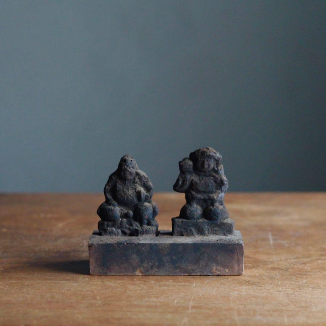 古い 土人形 大黒恵比寿 大黒様 恵比寿様 古美術 古道具 アンティーク