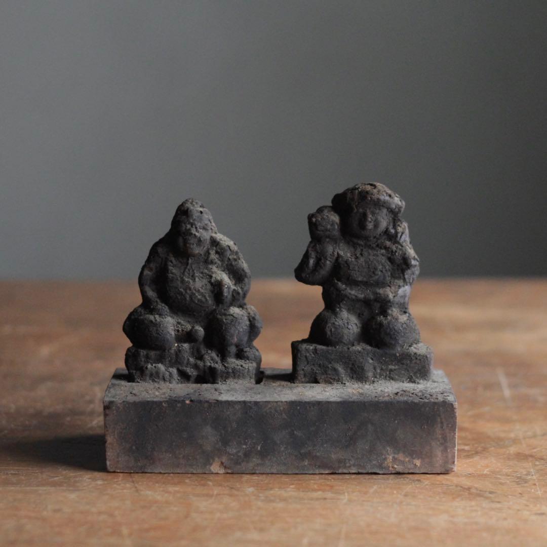 古い 土人形 大黒恵比寿 大黒様 恵比寿様 古美術 古道具 アンティーク