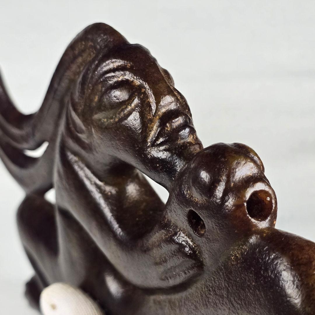 大型祭祀器 上古石器 河磨玉 紅山文化 太陽神追日像 霊の媒介 巫観石器 置物