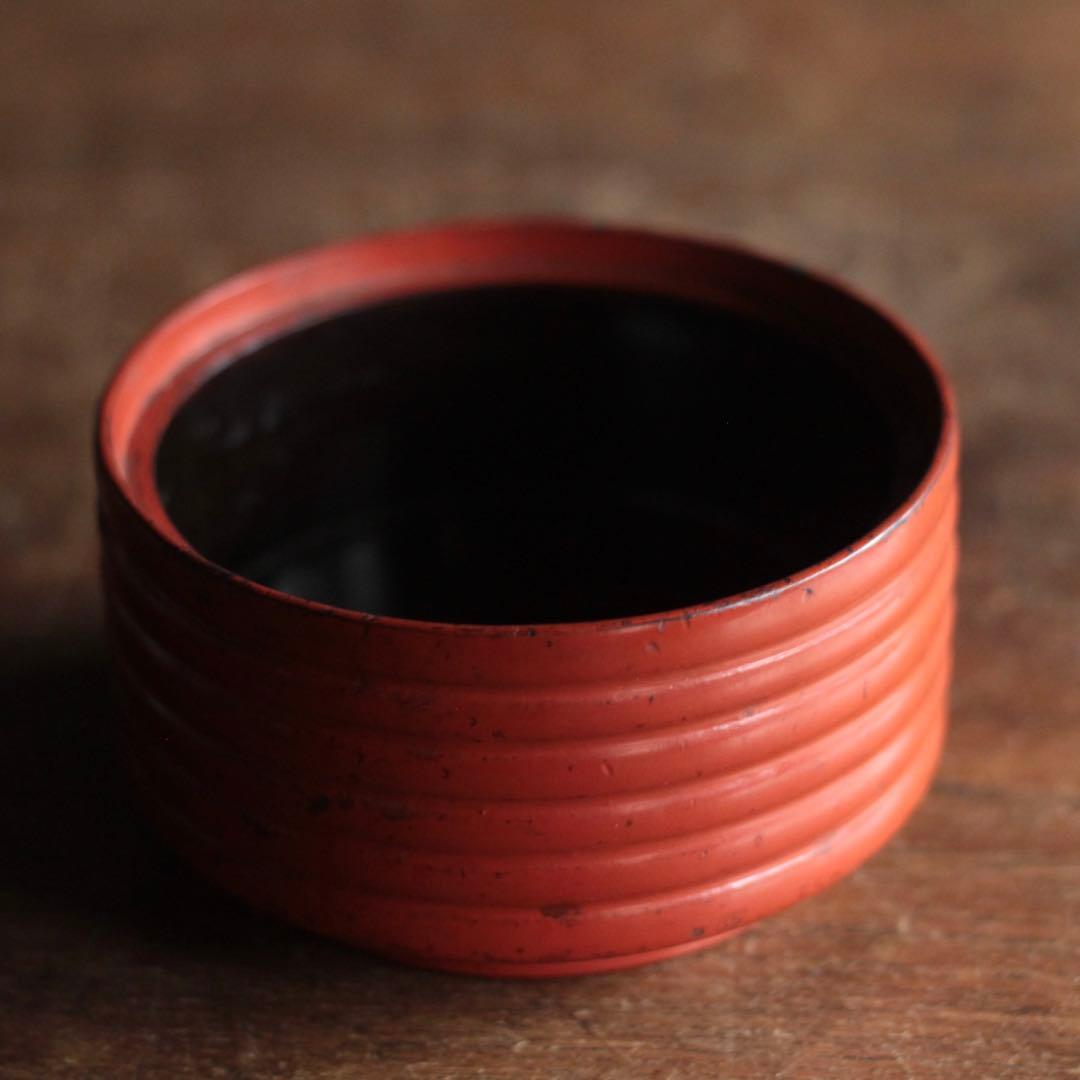 朱塗り 半筒椀 容器 徳利袴 古美術 漆器 古道具 アンティーク