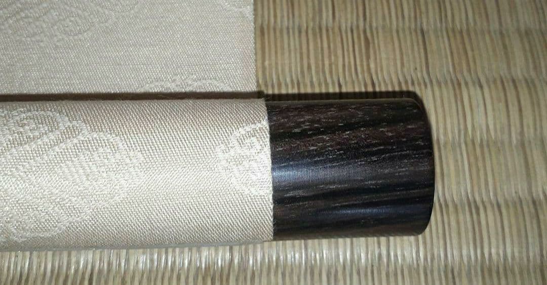 掛け軸/武者/黒馬/松