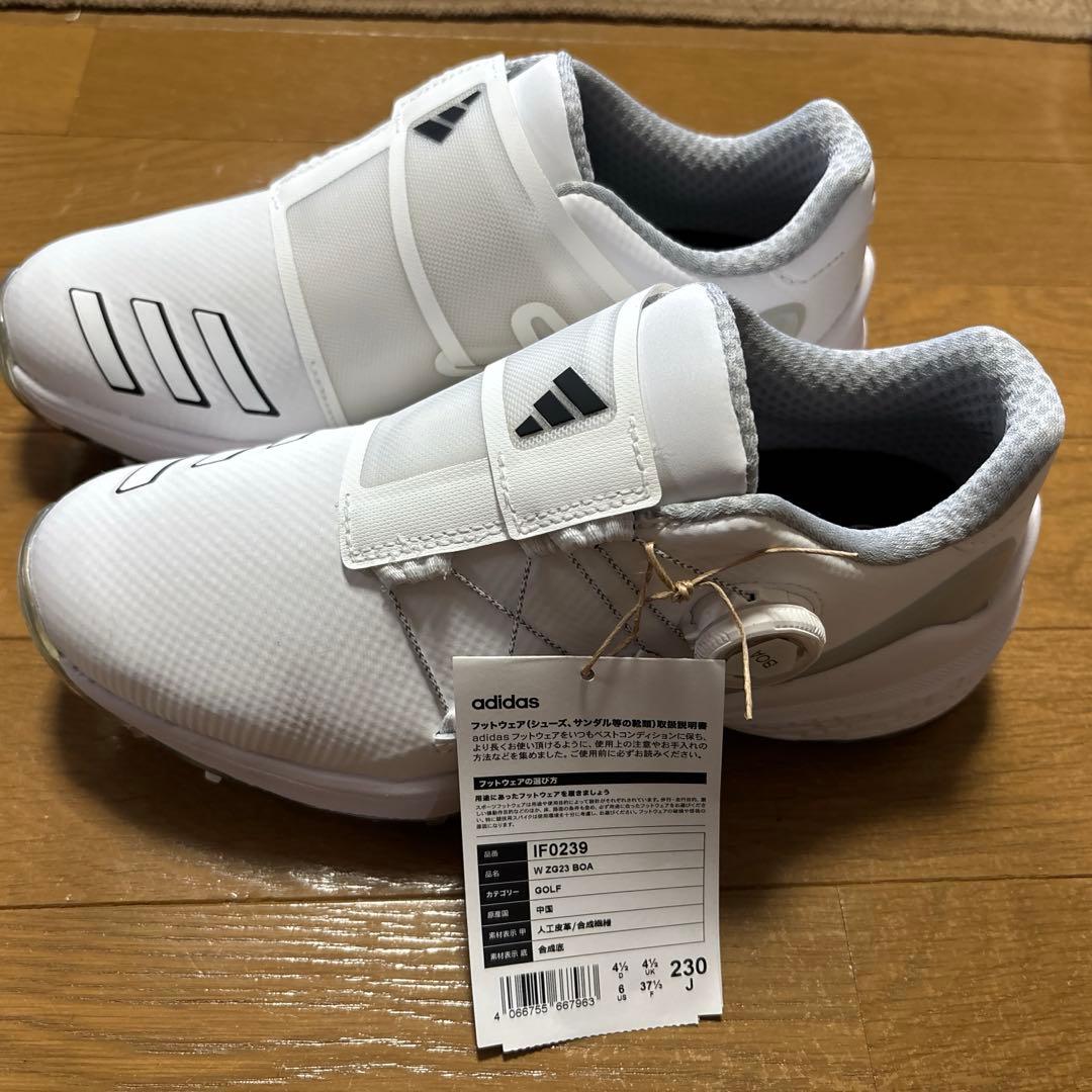 アディダス　レディース　ゴルフシューズ　ダイヤル式　２３cm