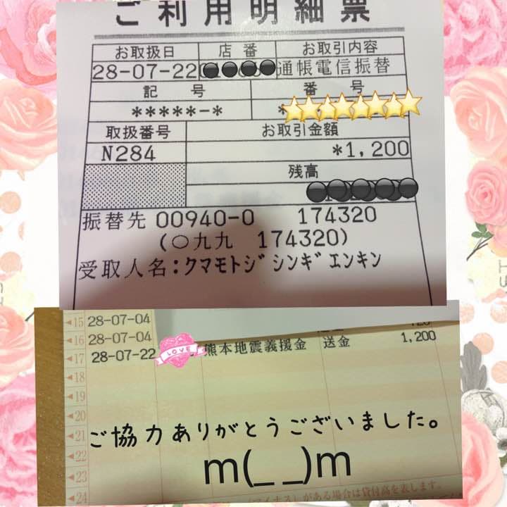 熊本地震復興支援グッズ義援金のご報告 第3回目