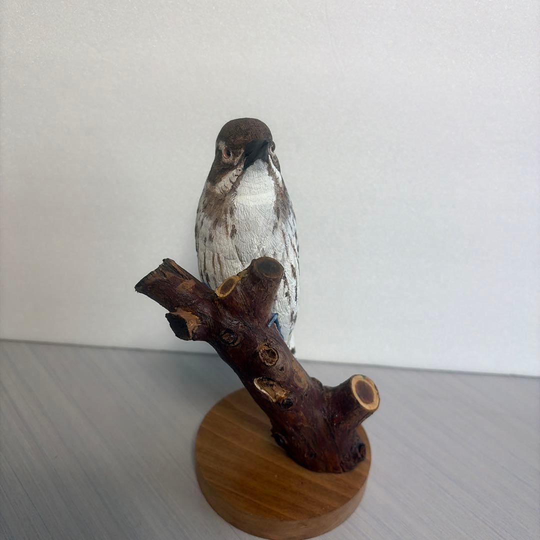 リアル　「コゲラ」 バードカービング　　　　　野鳥彫刻　木彫りの野鳥
