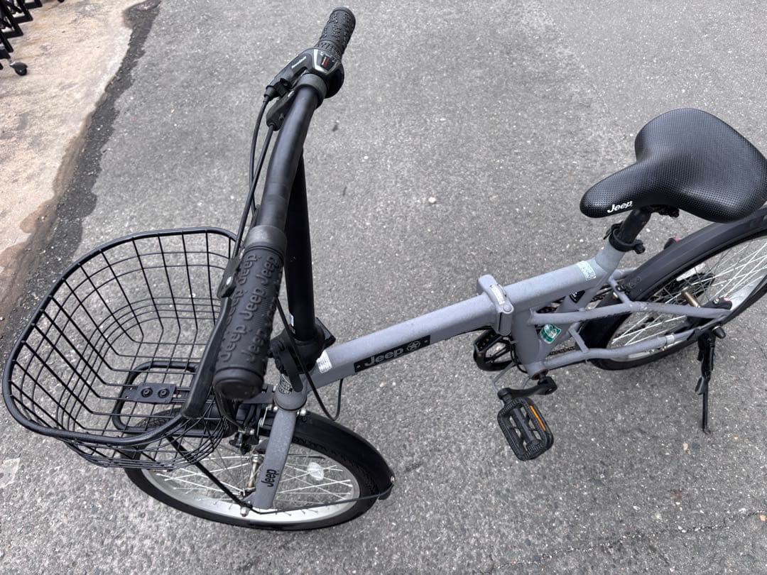 Jeep 折りたたみ自転車 グレー バスケット付き