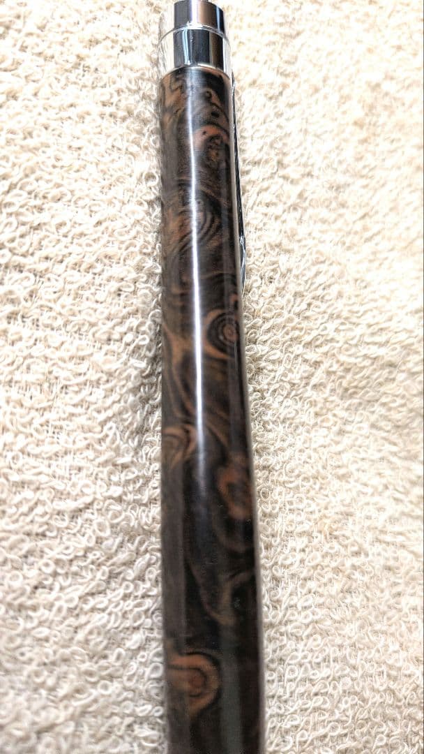 こぶた工房　黒檀瘤　特上杢　ボールペン　専用箱・メンテナンスオイル付き