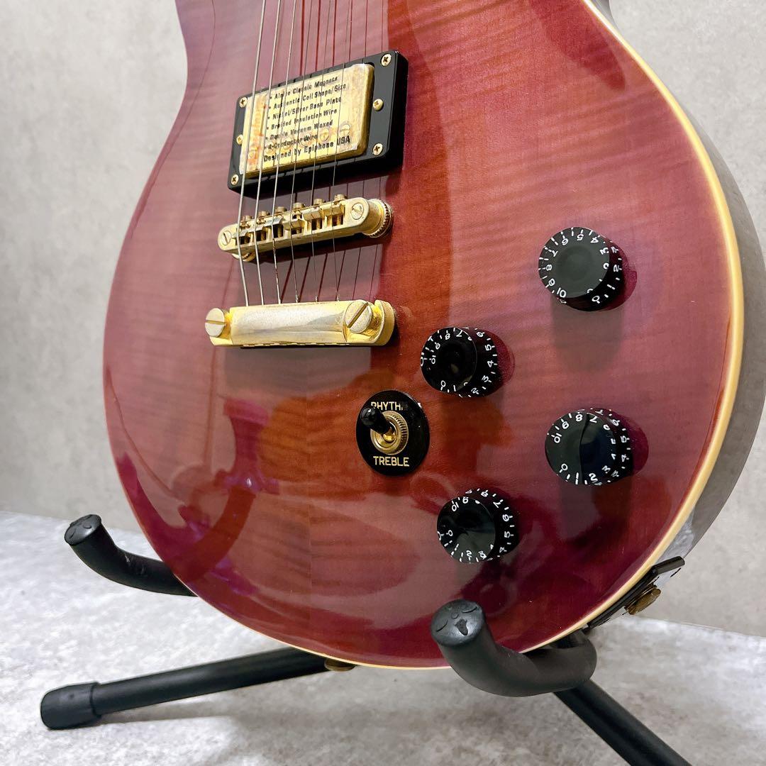 エピフォン Genesis ジェネシス デラックスプロ 虎杢 紫 エレキギター