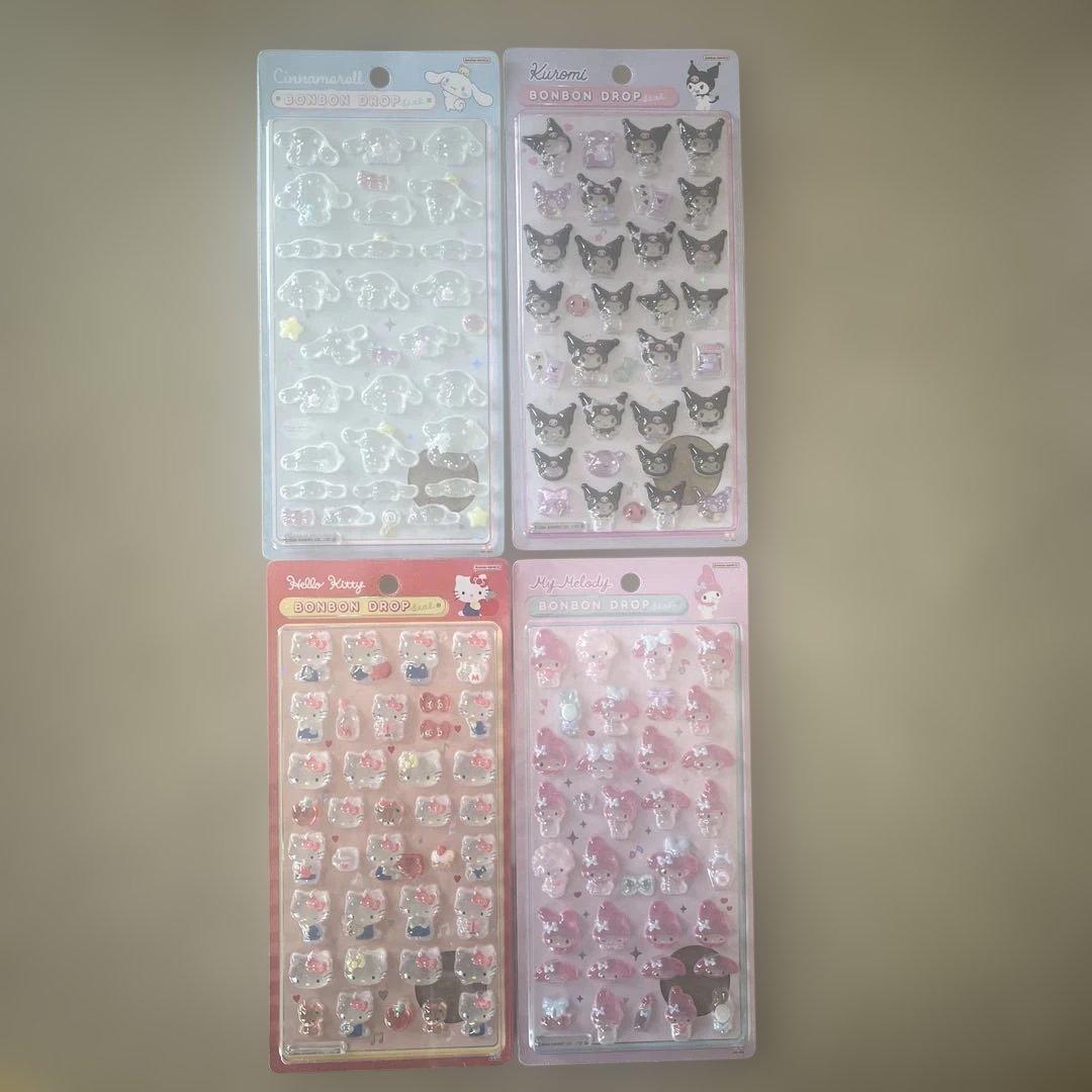 ボンボンドロップシール　サンリオ　第一弾　キティ　マイメロ　クロミ　シナモロール