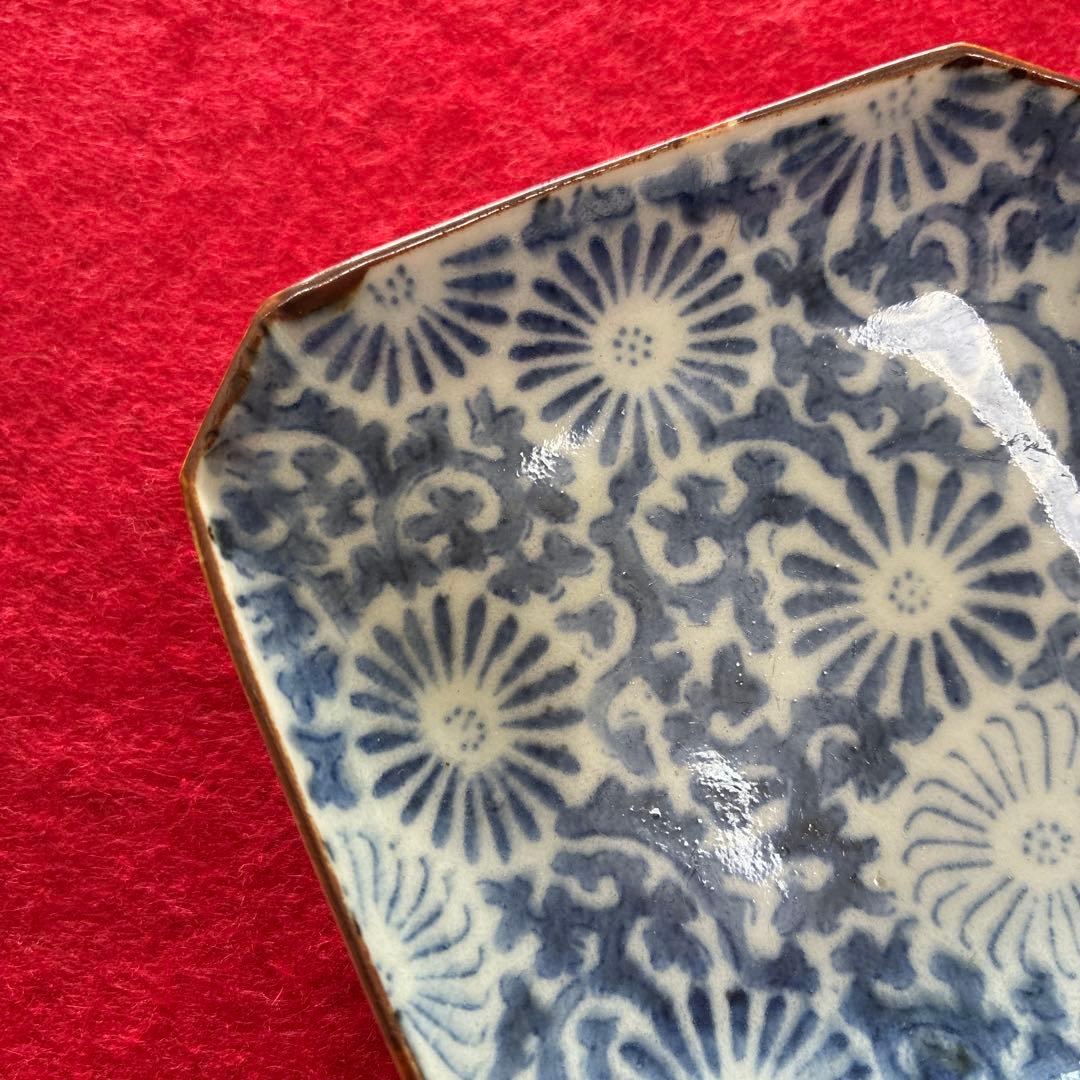 古伊万里　型摺　豆皿　小皿　江戸時代　①