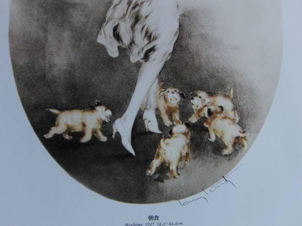 ルイ・イカール/朝食、豪華限定版、額装用画集より、サイン入り、新品額装付