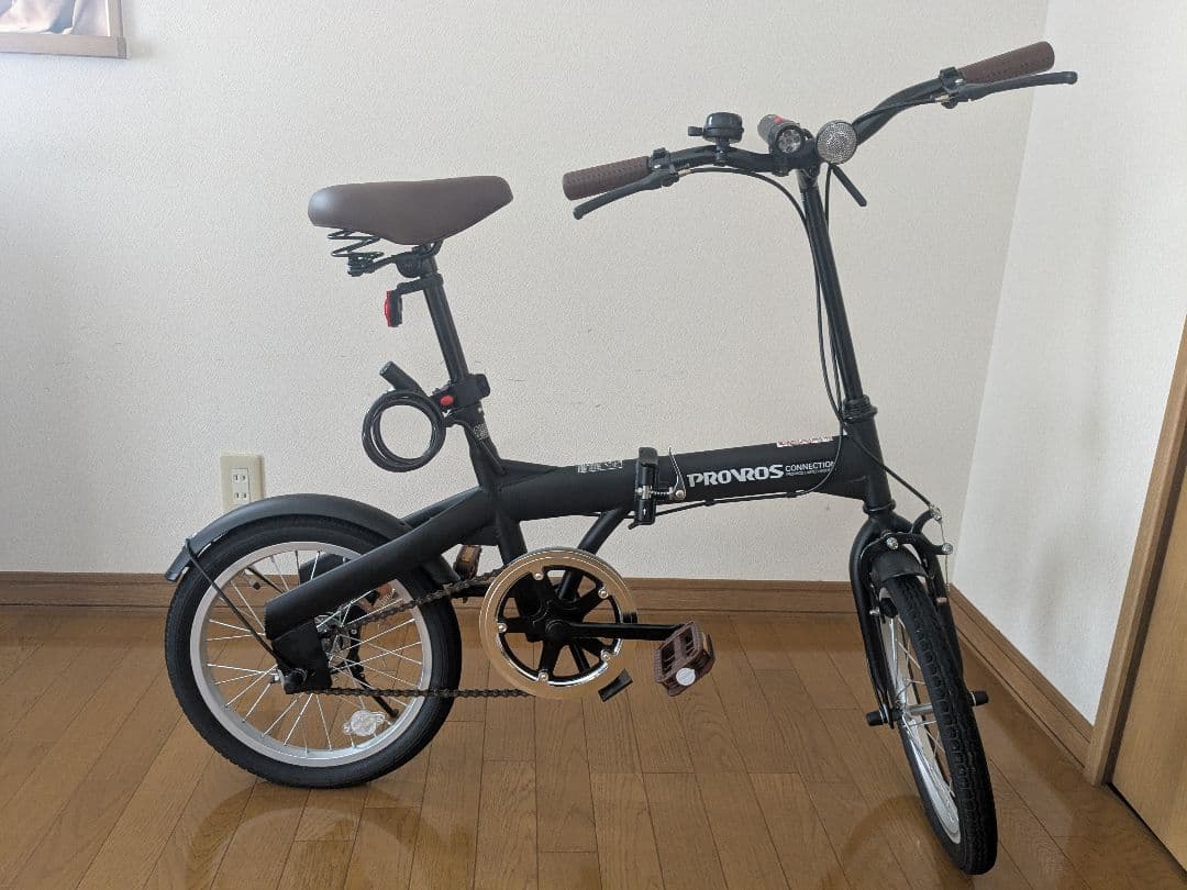 【美品】PROVOS 折りたたみ自転車 ブラック