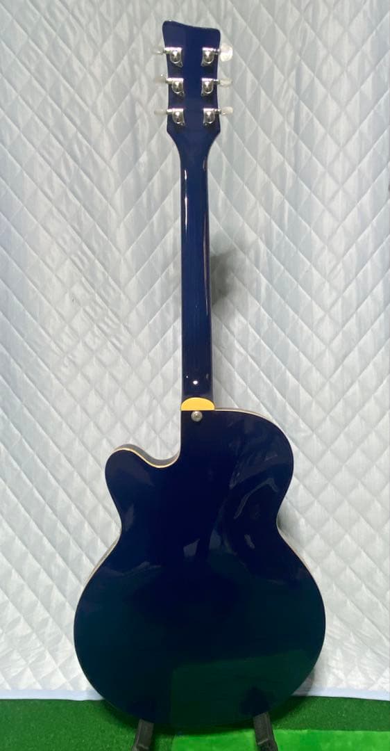 ダークブルー セミホロウボディ エレキギター