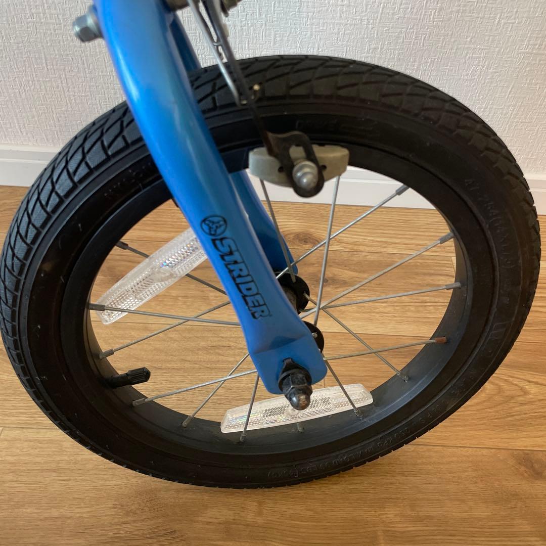 STRIDER 14X 子供用自転車 青ペダル付き　肘膝当て付き　ストライダー