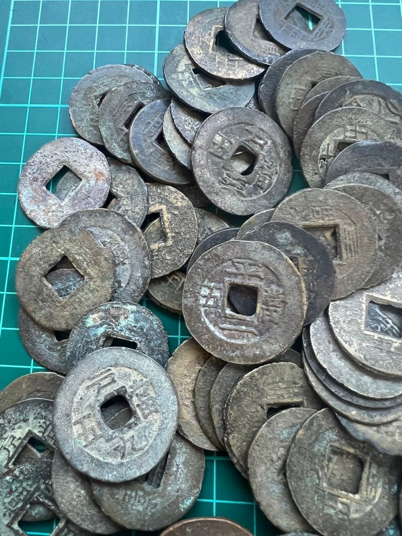穴銭　朝鮮　常平通宝当五 100枚ロットとオマケ