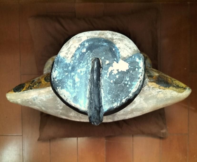 かなり古い大型「福助人形」　江戸時代？　土人形　詳細不明