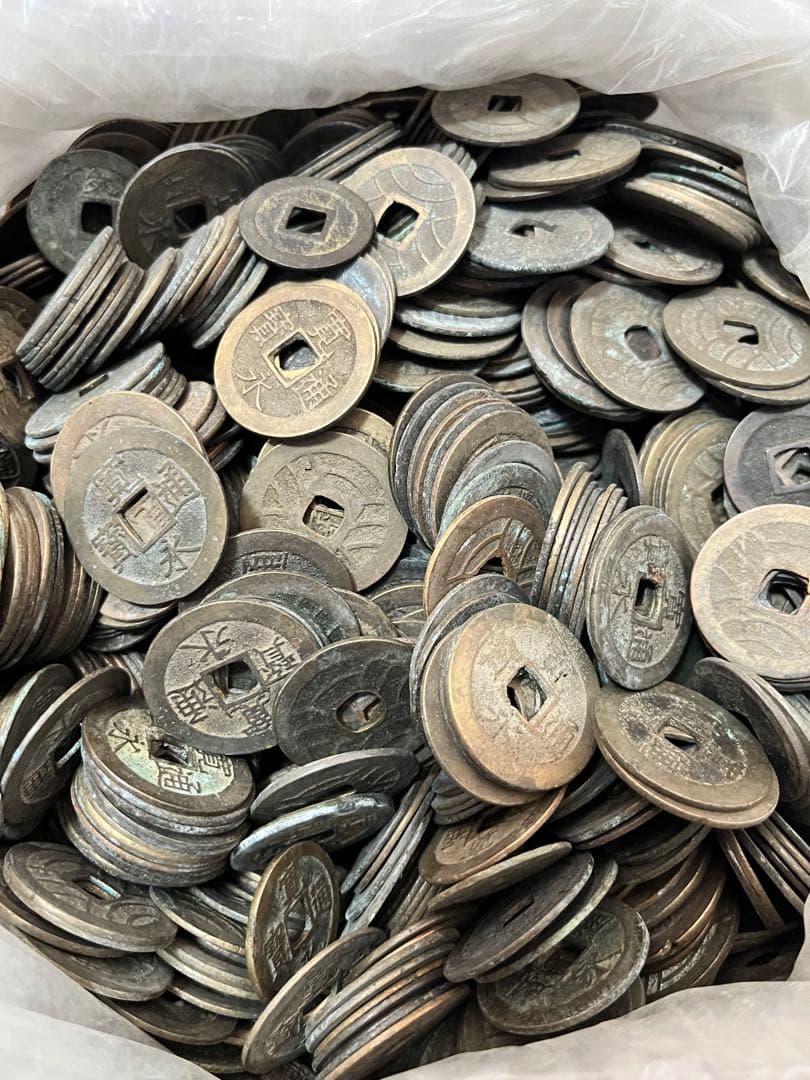 日本穴銭寛永通宝12.79kg以上まとめ売り大量古銭 硬貨