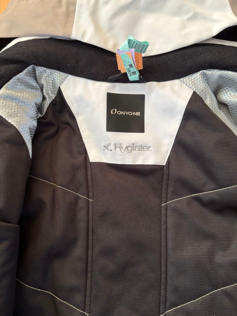 スキーウェア ジャケットとパンツセット SS ベージュ/ホワイト