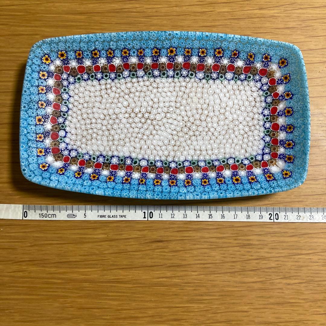 ベネチアンガラス　ミルフィオリ　プレート