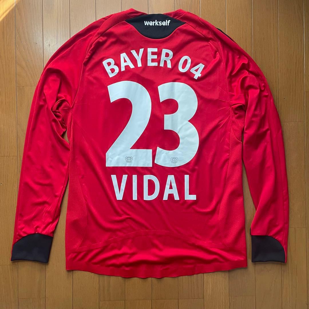 実使用 レヴァークーゼン 2009-10 ヴィダル ホーム 長袖ユニフォーム