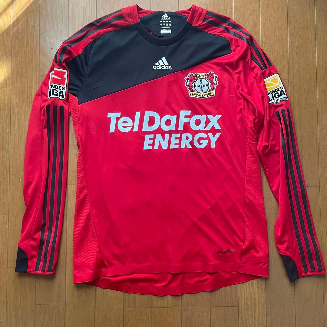 実使用 レヴァークーゼン 2009-10 ヴィダル ホーム 長袖ユニフォーム