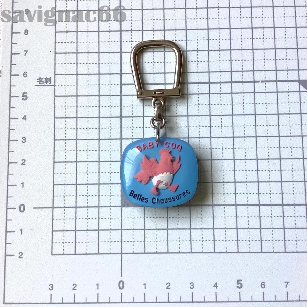 60s フレンチキーホルダー ブルボン BABY COQ ニワトリ 鶏 子供靴