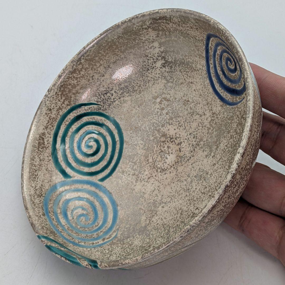 加藤広明 京焼 銀砂子水紋平茶碗 共箱合布 清水焼 抹茶碗 抹茶茶碗 茶道具