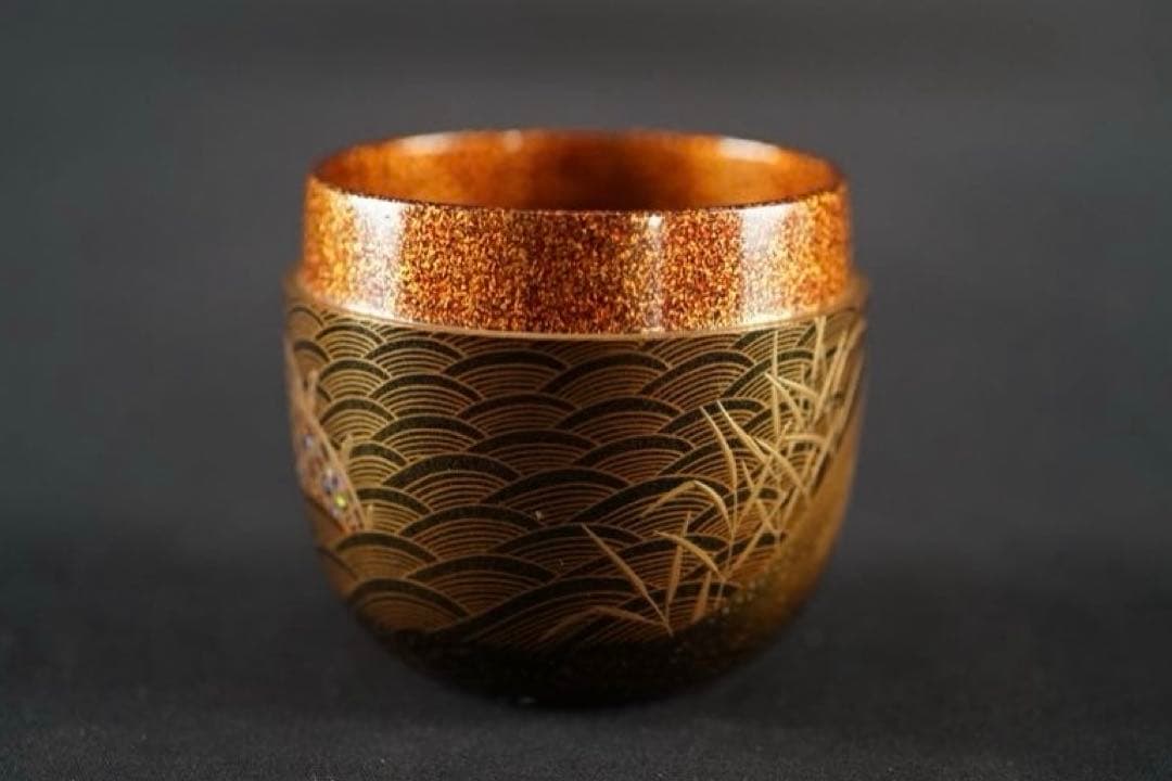 加賀蒔絵師 大下香仙 柳橋 棗 共箱 共布 金蒔絵 梨地 螺鈿細工 漆芸名品