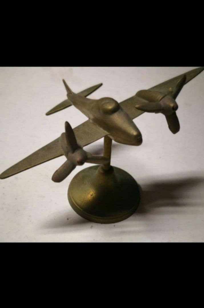 真鍮でできた飛行機　昭和　アンティーク