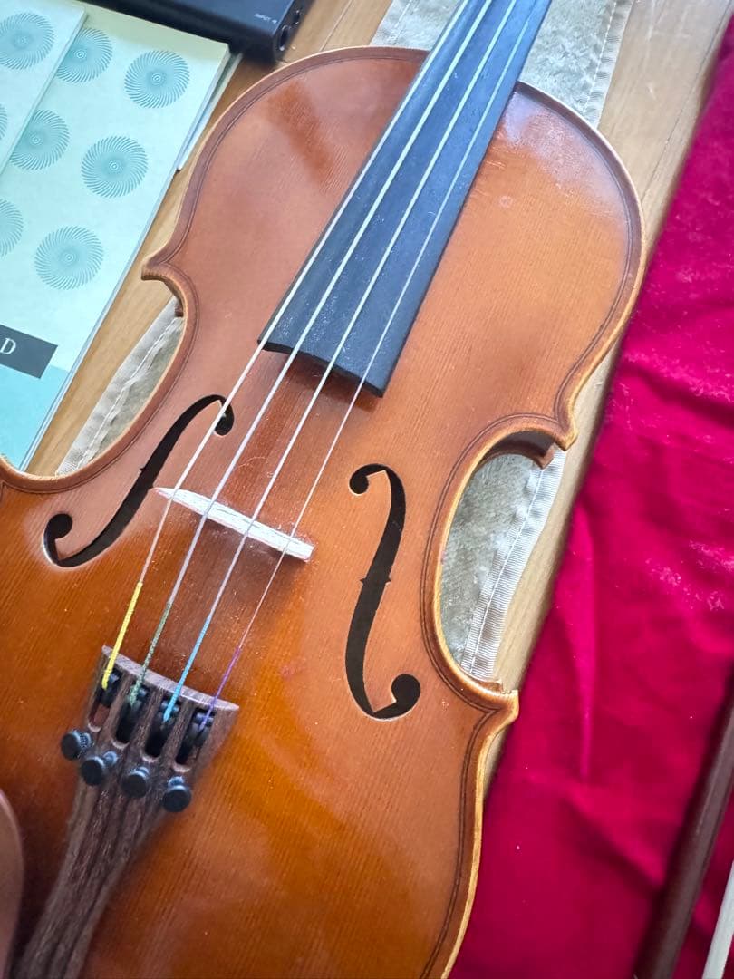 良質バイオリンと教本セット、チューナー付き　1/2