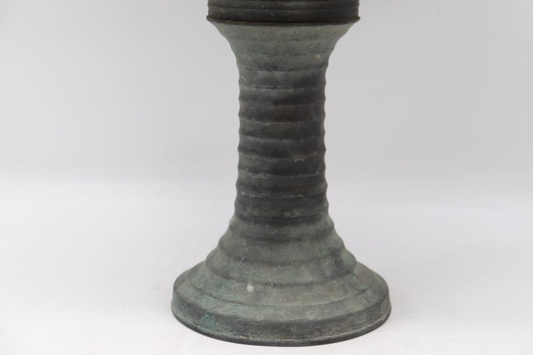 時代　銅製　薄端　花器　茶道具　送料込み250920