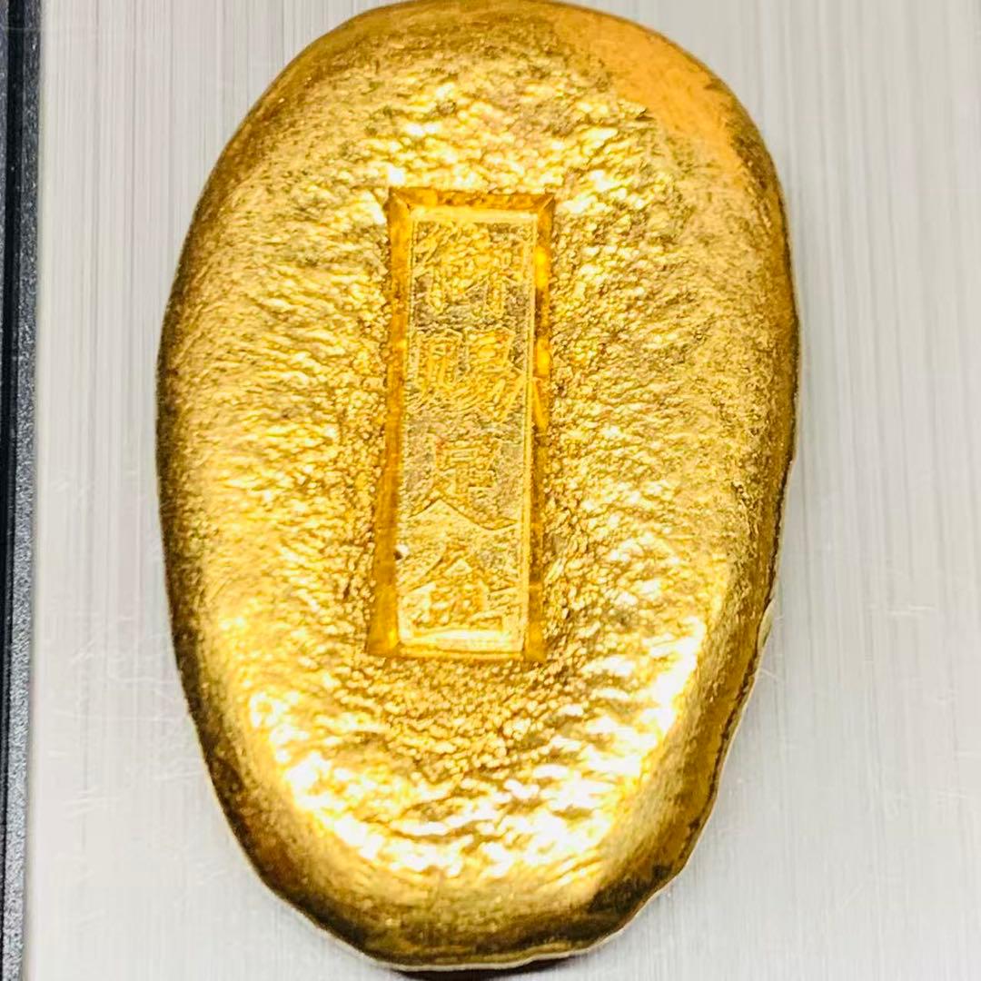 極美品 希少 中国 大清金庫 雲の金元宝 金貨 御賜足金 金塊 足金 元寶 骨董